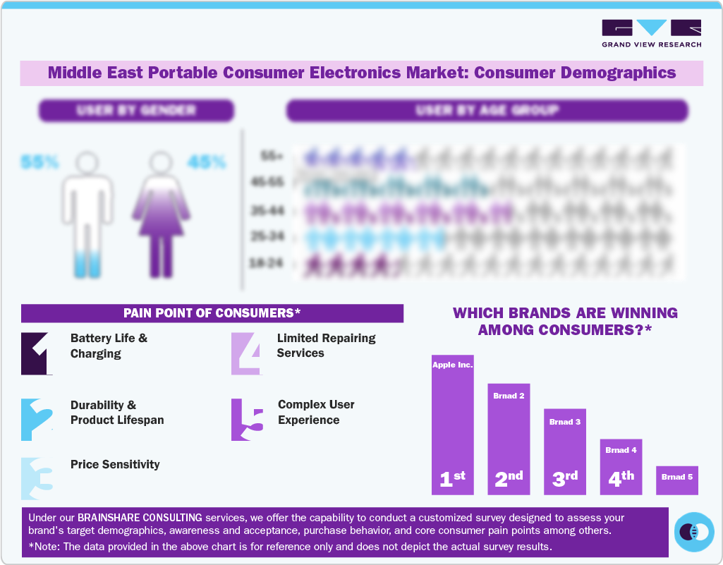 Middle East Portable Consumer Electronics Market: Consumer Demographics Middle East Portable Consumer Electronics Market: Consumer Demographics