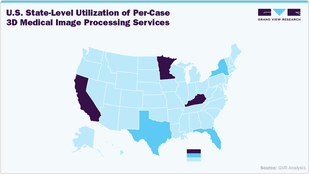 U.S. State-Level Utilization of Per-Case 3D Medical Image Processing Services U.S. State-Level Utilization of Per-Case 3D Medical Image Processing Services